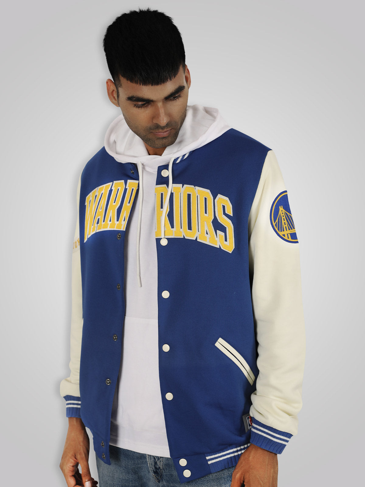 Golden state warriors shops white championship jacket