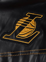 Los Angeles Lakers: PU Biker Jacket - Black
