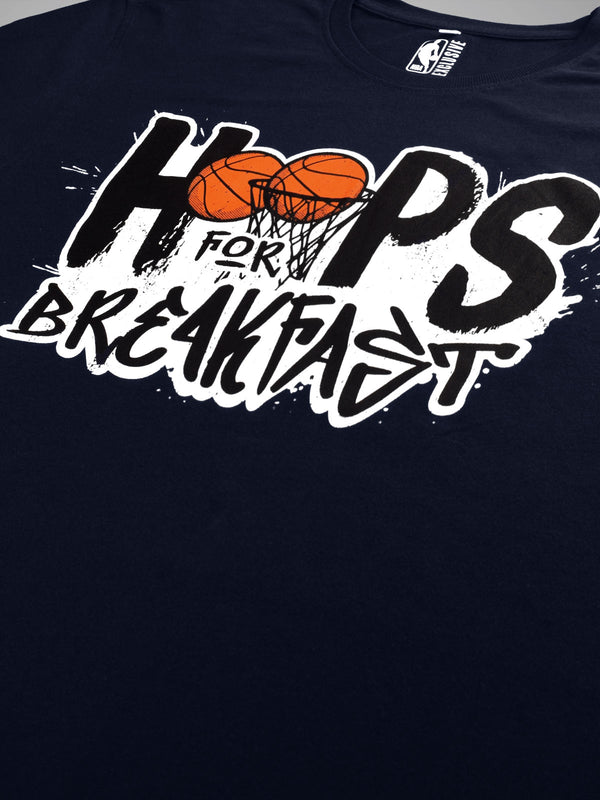 NBA: Hoops For Breakfast T-Shirt - Navy