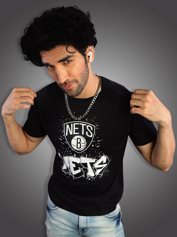 Brooklyn Nets: Logo Drip T-Shirt - Black