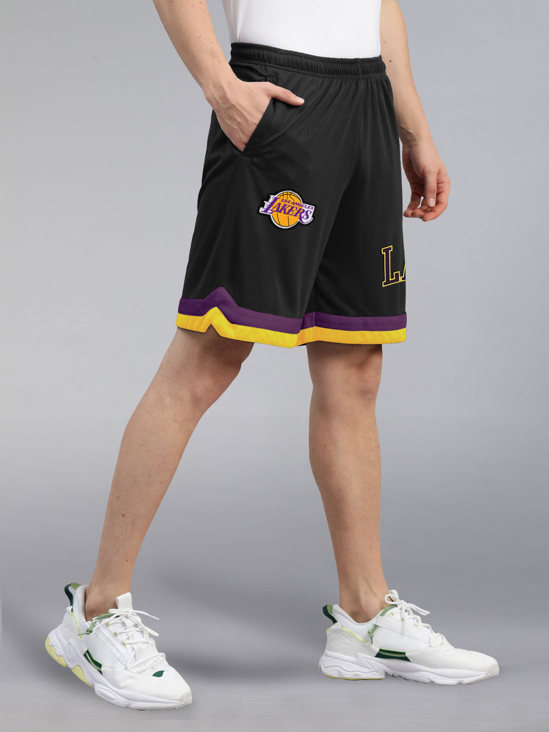 Shop The Arena: Los Angeles Lakers Basketball Shorts(Black)