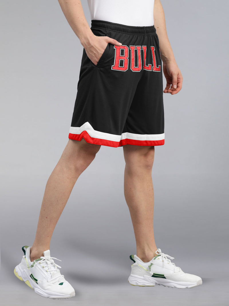 New era NBA Team Logo Chicago Bulls Shorts Black
