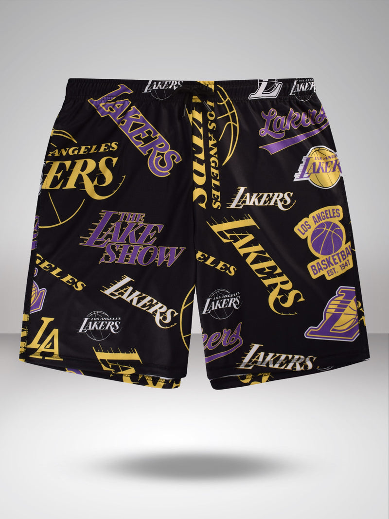 Los Angeles Lakers: Logo Mash Basketball Shorts – Shop The Arena