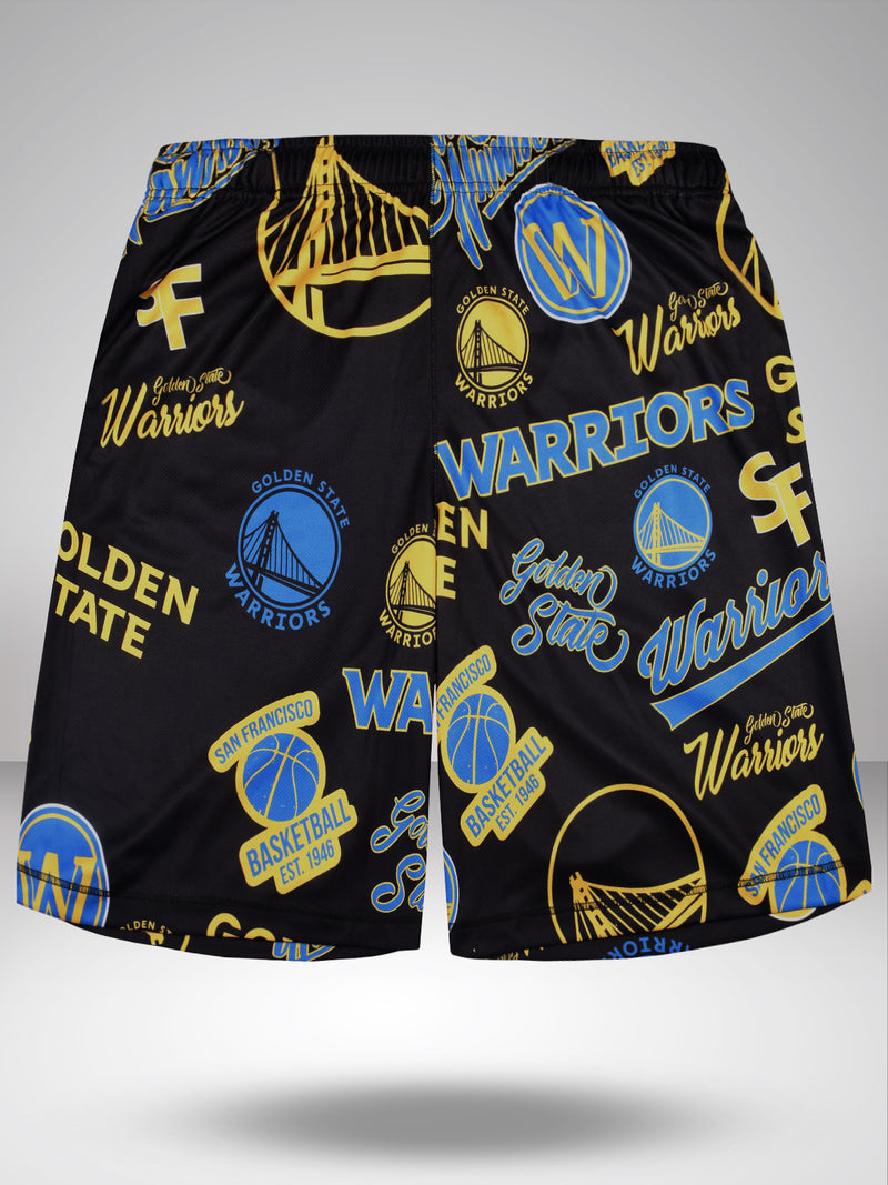 Golden State Warriors: AOP Basketball Shorts - Black