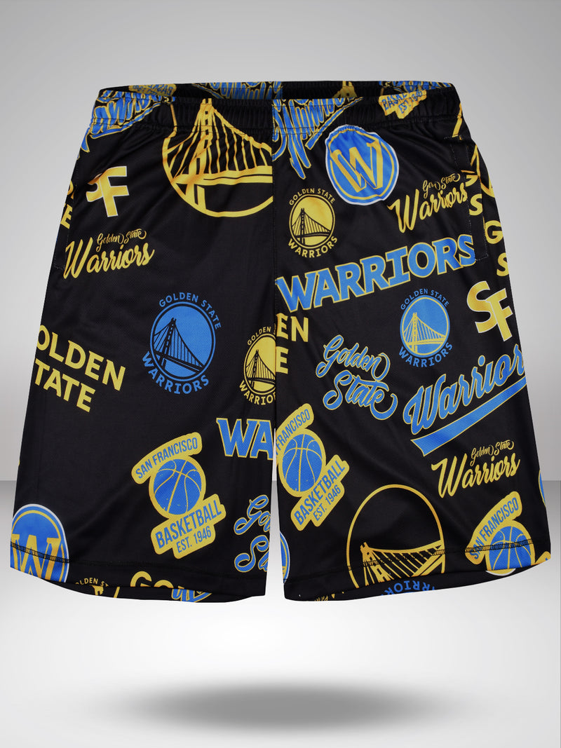 Golden State Warriors: AOP Basketball Shorts - Black