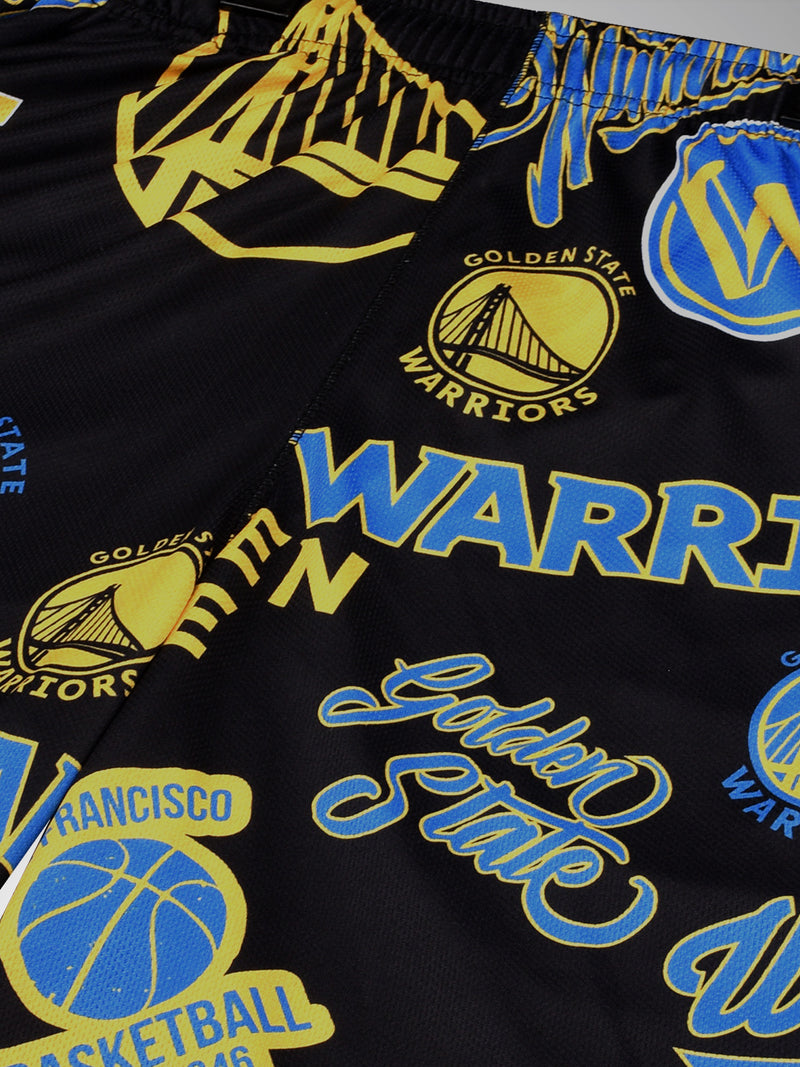 Golden State Warriors: AOP Basketball Shorts - Black