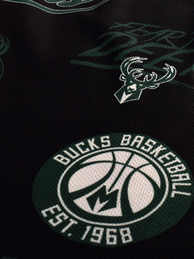 Milwaukee Bucks: AOP Basketball Shorts - Black