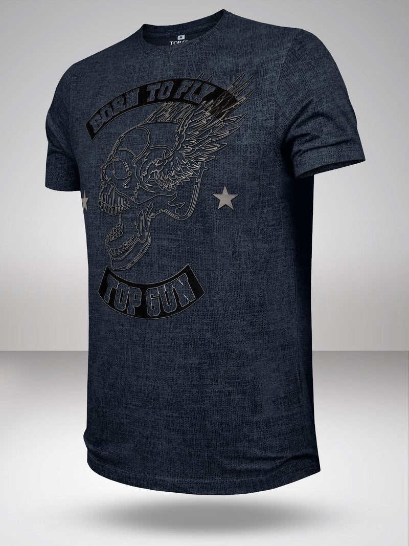 Top Gun: Born To Fly T-Shirt - Grunge Navy